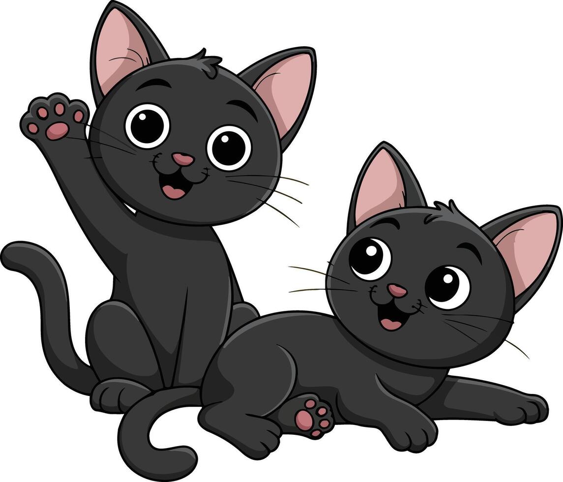 Cats Doodles Set vector