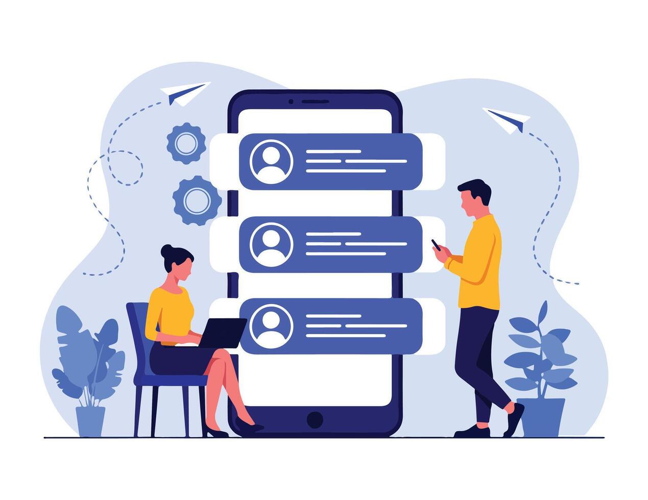 Content manager concept vector