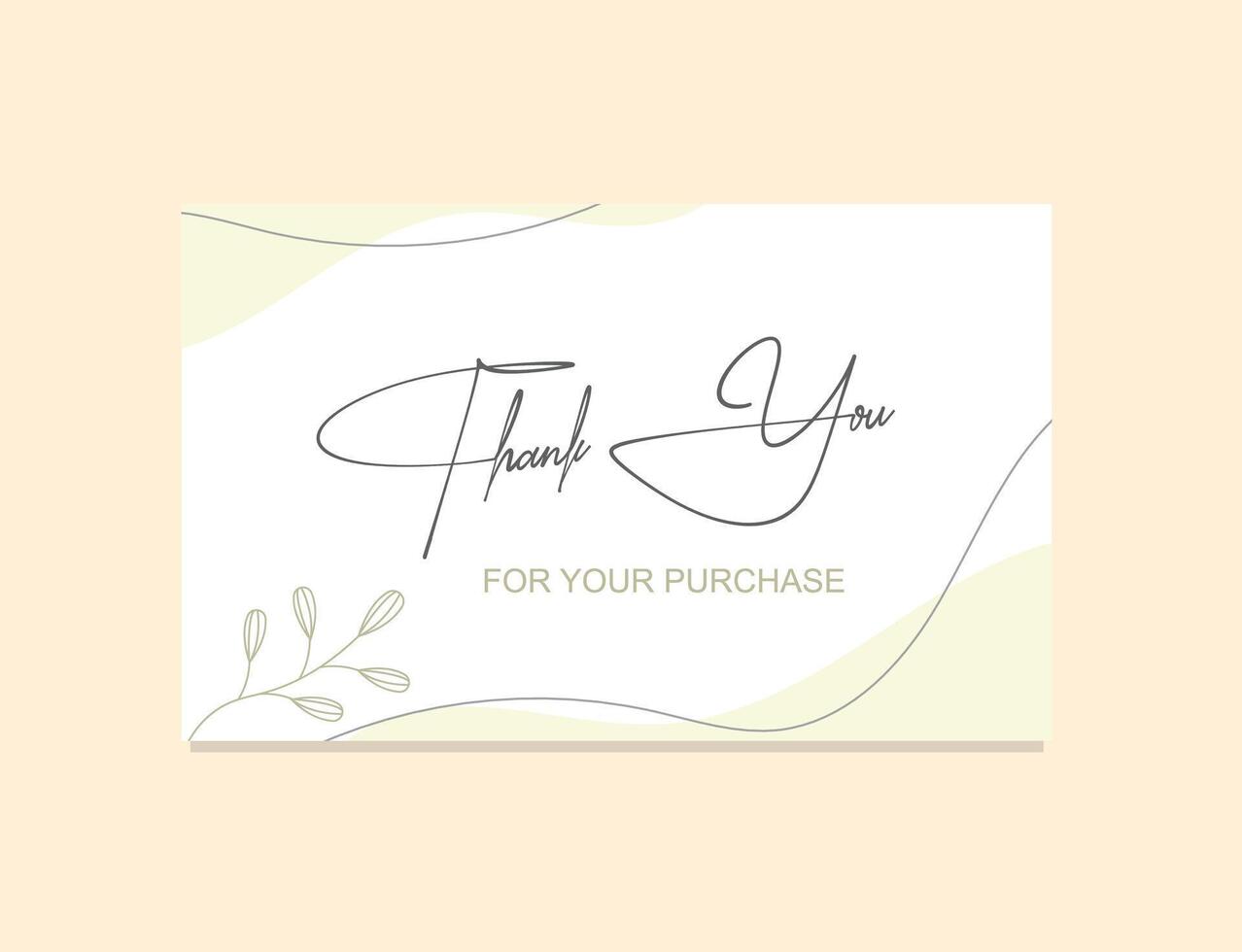 Thank you card design vector