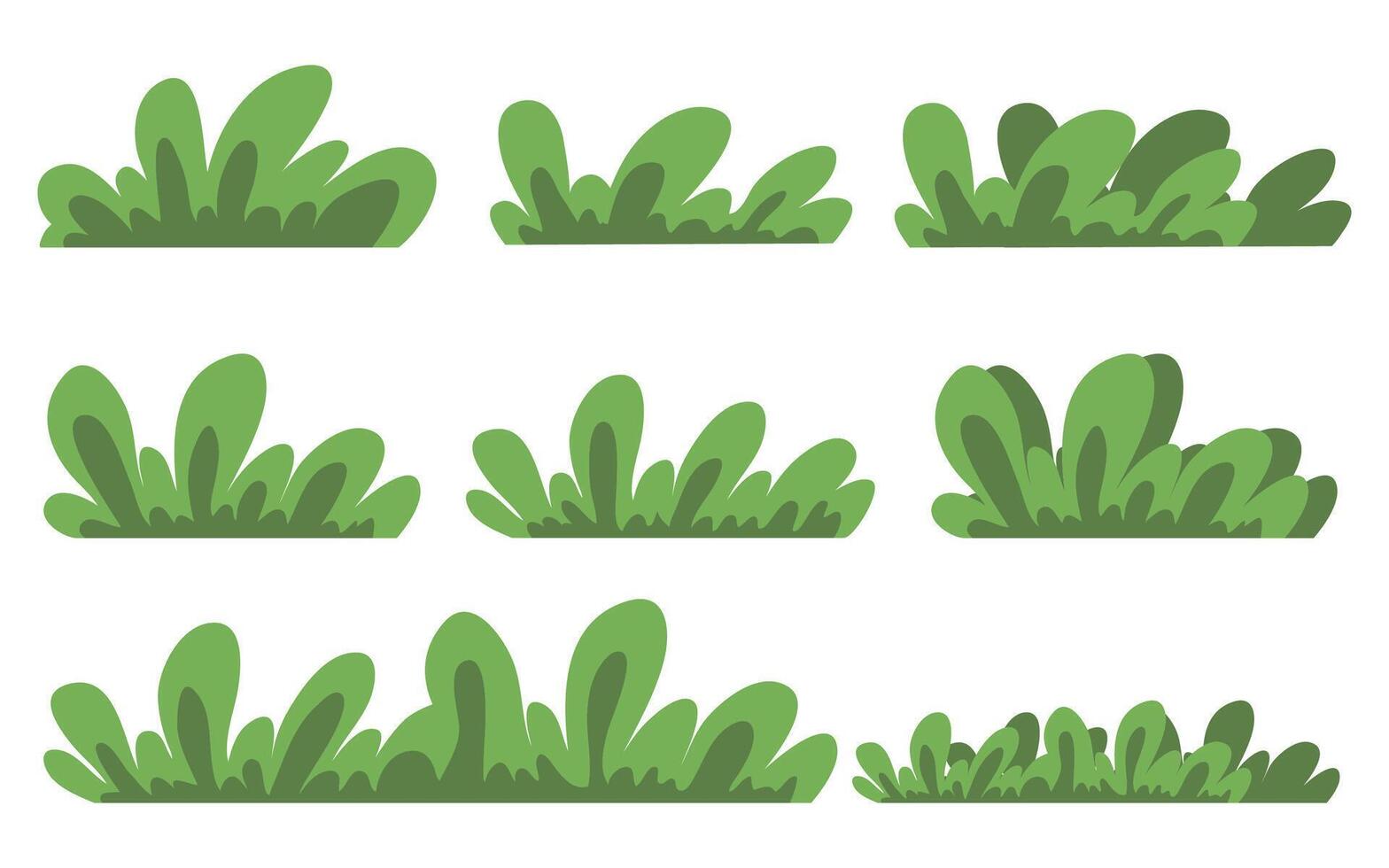 Cartoon grass design set vector