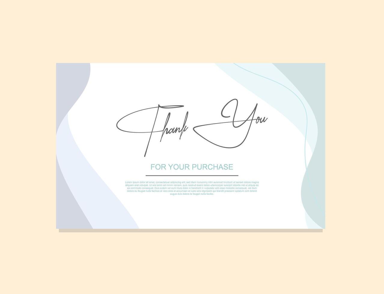 Template thank you card design vector