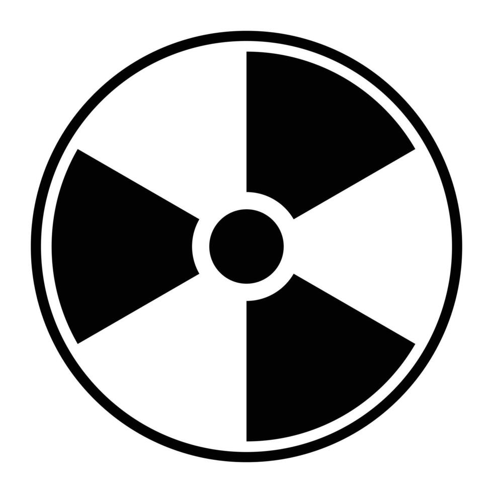 Nuclear icon. Radioactive warning sign. Radiology icon isolated on white background. radiation icon. Eps10 vector