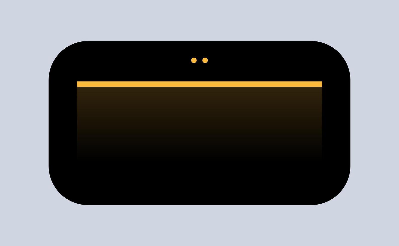 Minimal Dark UI Panel with Status Bar. Clean Dashboard Element in Dark Theme. Modern Interface Module with Neon Line. vector