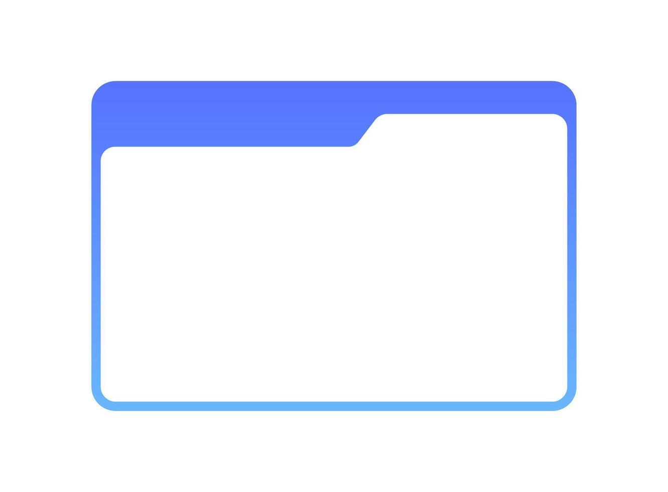 Futuristic Popup Window Frame in Gradient Colors. Digital Interface Frame with Minimal Popup Design. Modern UI Window Element with Futuristic. vector