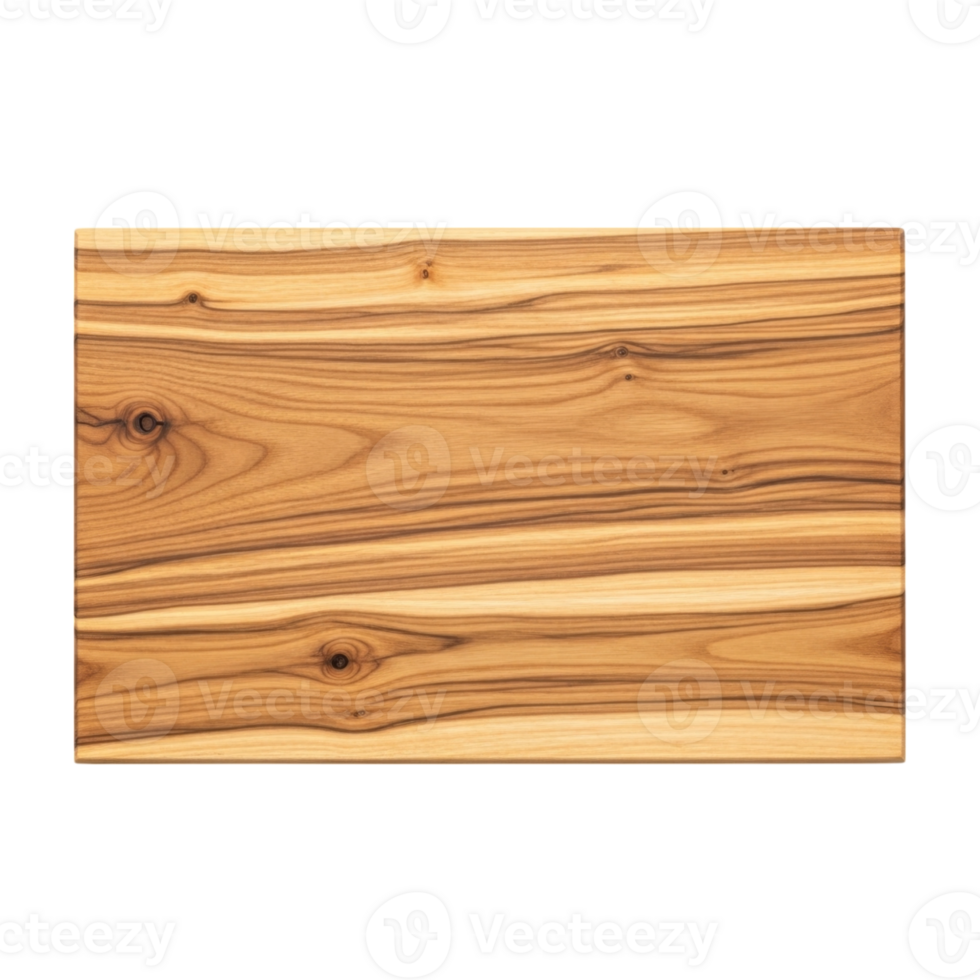 Natural wooden cutting board with unique grain pattern and smooth finish png