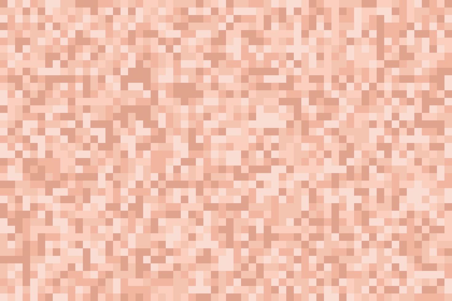 Blurred censor background. Mosaic pixel nude skin effect. Brown color square pattern seamless texture. vector