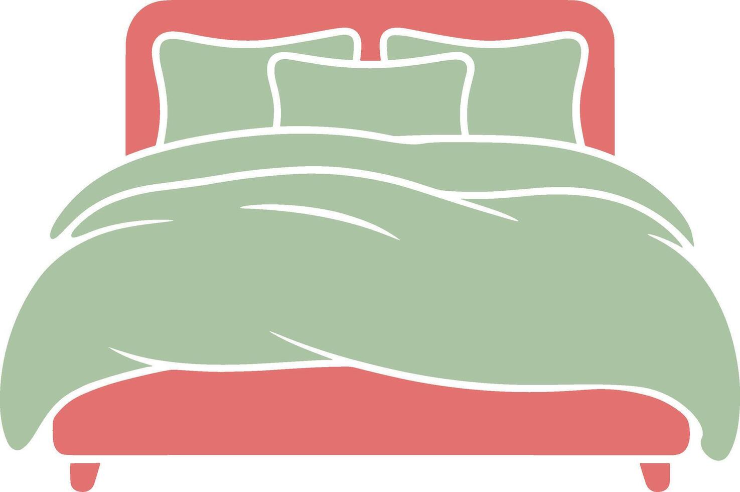 Comfy Queen Size Bed vector
