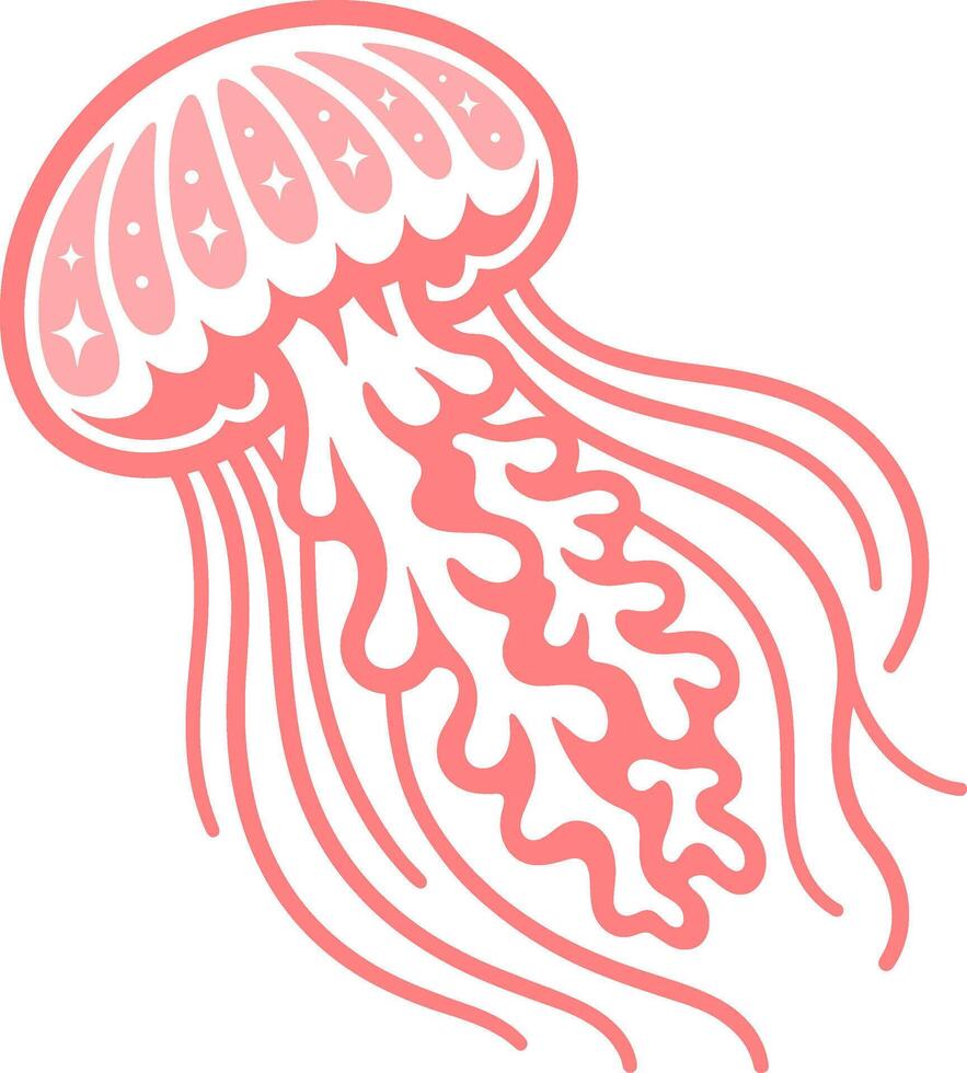 Jellyfish with Sparkles vector