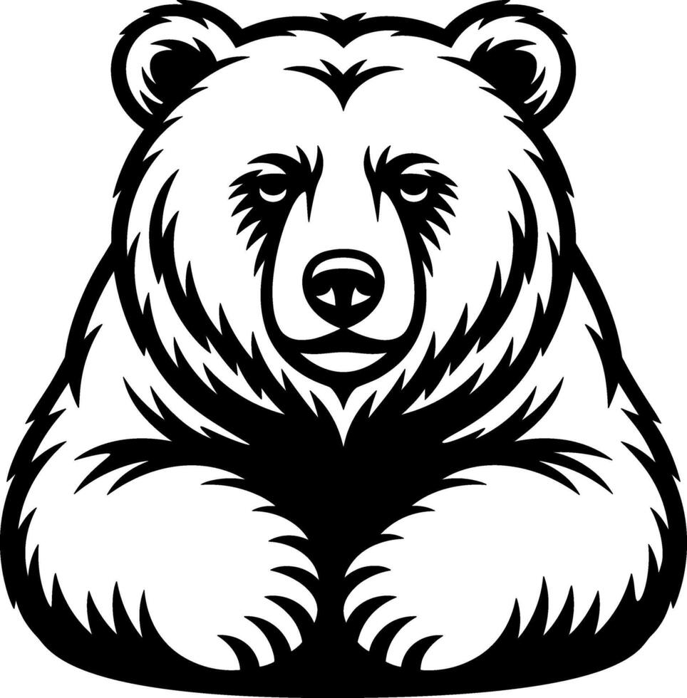 Sleepy Grizzly Bear vector