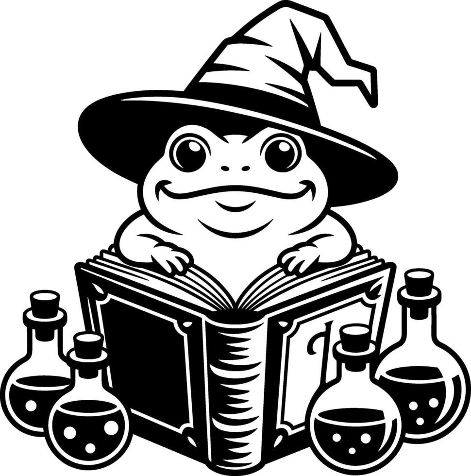 Toad in a Witch Hat vector