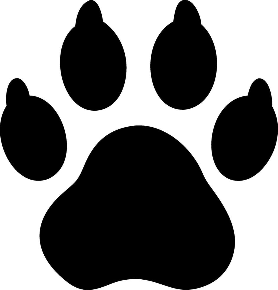 Paw Print Illustration Animal Cat and Dog Paw Print Design vector