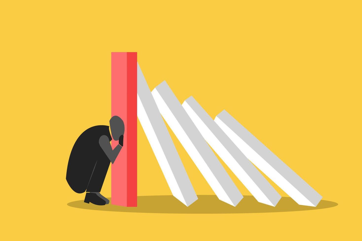 Business and financial crisis concept. Symbol of market crash, recession, risk, bankruptcy and loss. Eps10 illustration vector