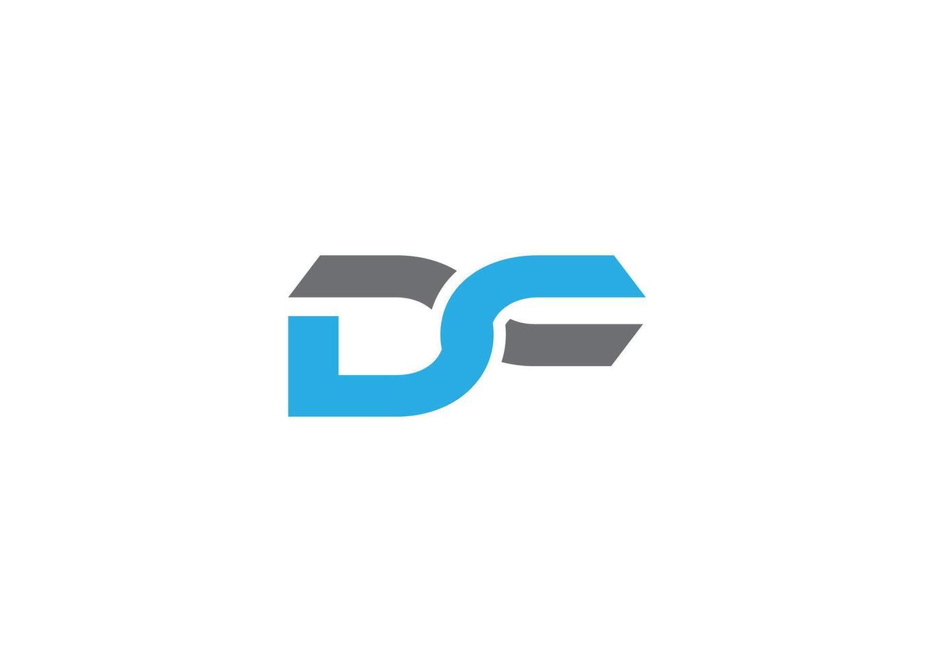 Letter DF Logo or Icon Design Image Template vector
