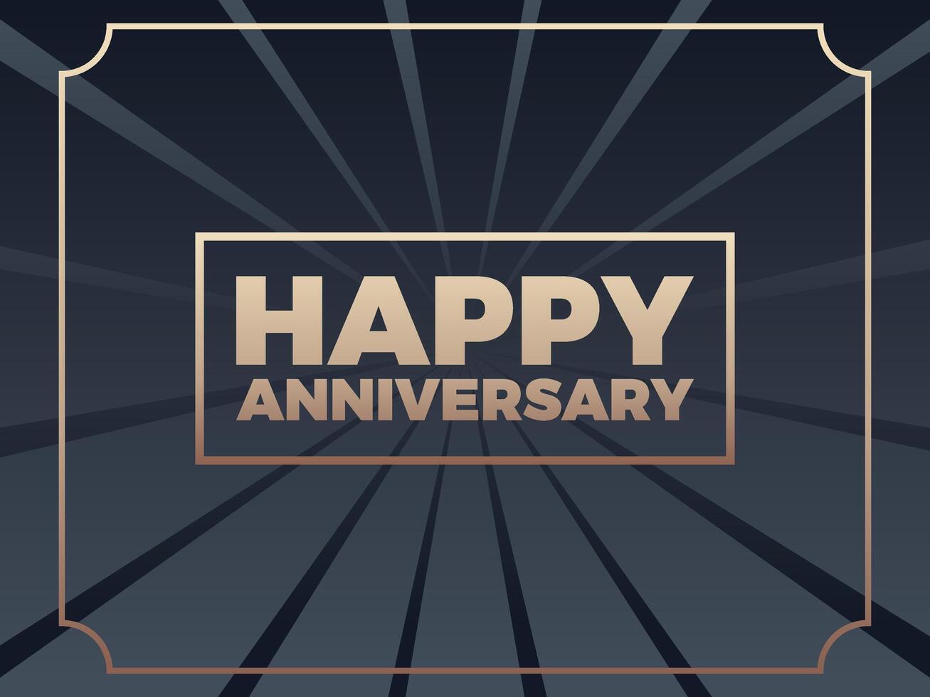Retro Happy Anniversary Illustration with Vintage Style vector