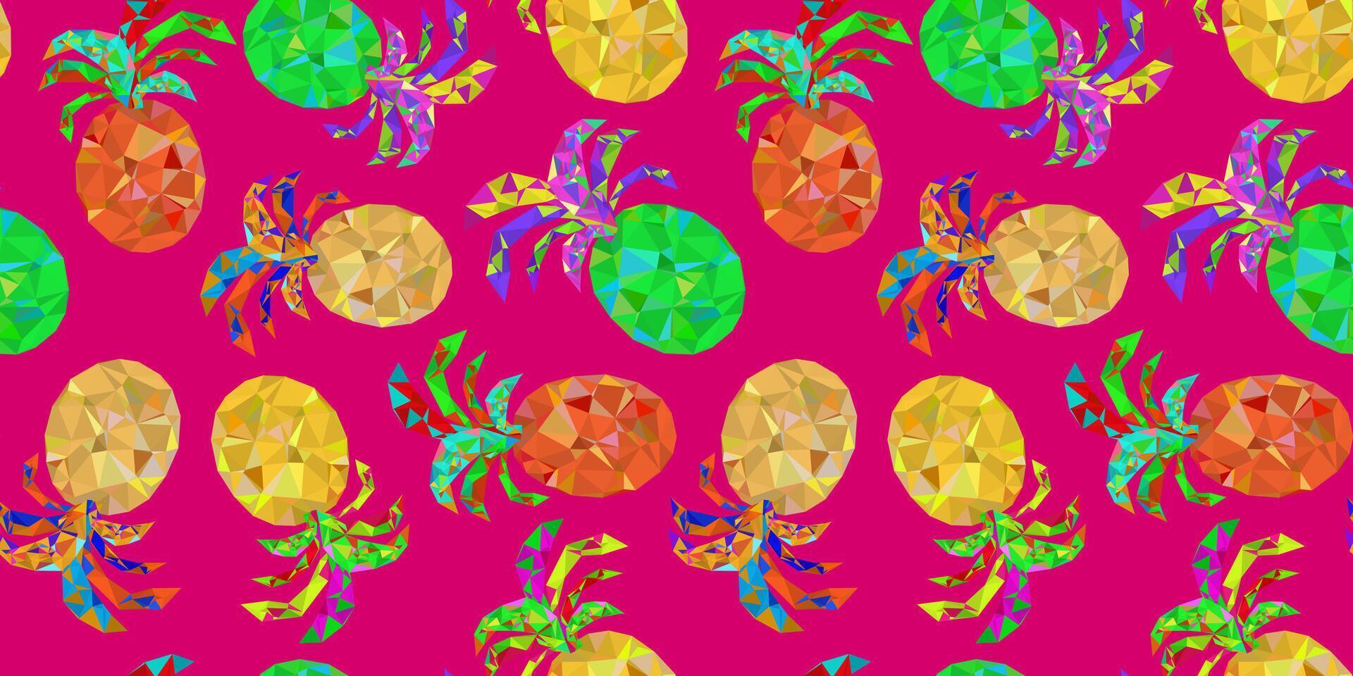 Colorful pineapple graphic pattern design vector