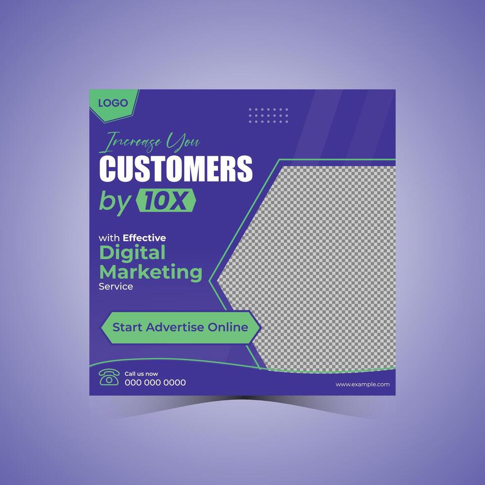 Hiring Poster Social Media Design vector