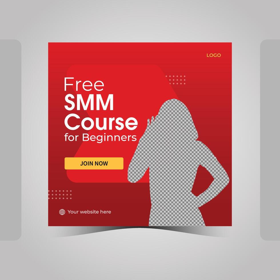 Learning Platform Social Media Post Design vector
