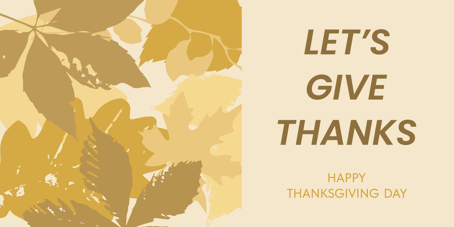 Abstract golden autumn leaves background Happy Thanksgiving. Seasonal concept of gratitude and abundance of harvest. Thanksgiving holiday. vector
