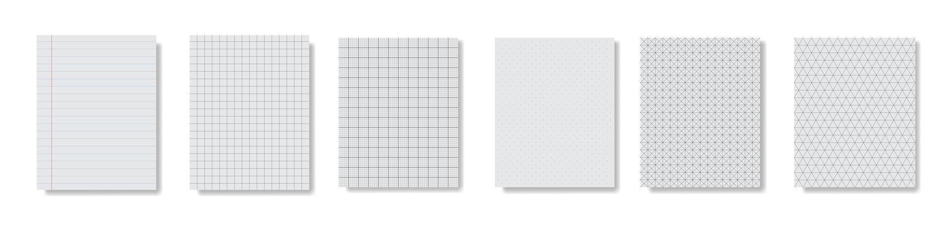 different styles of blank paper sheets vector