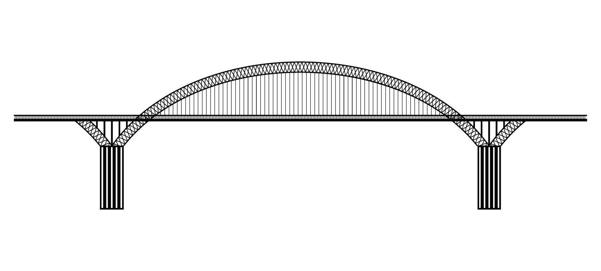 modern black bridge vector