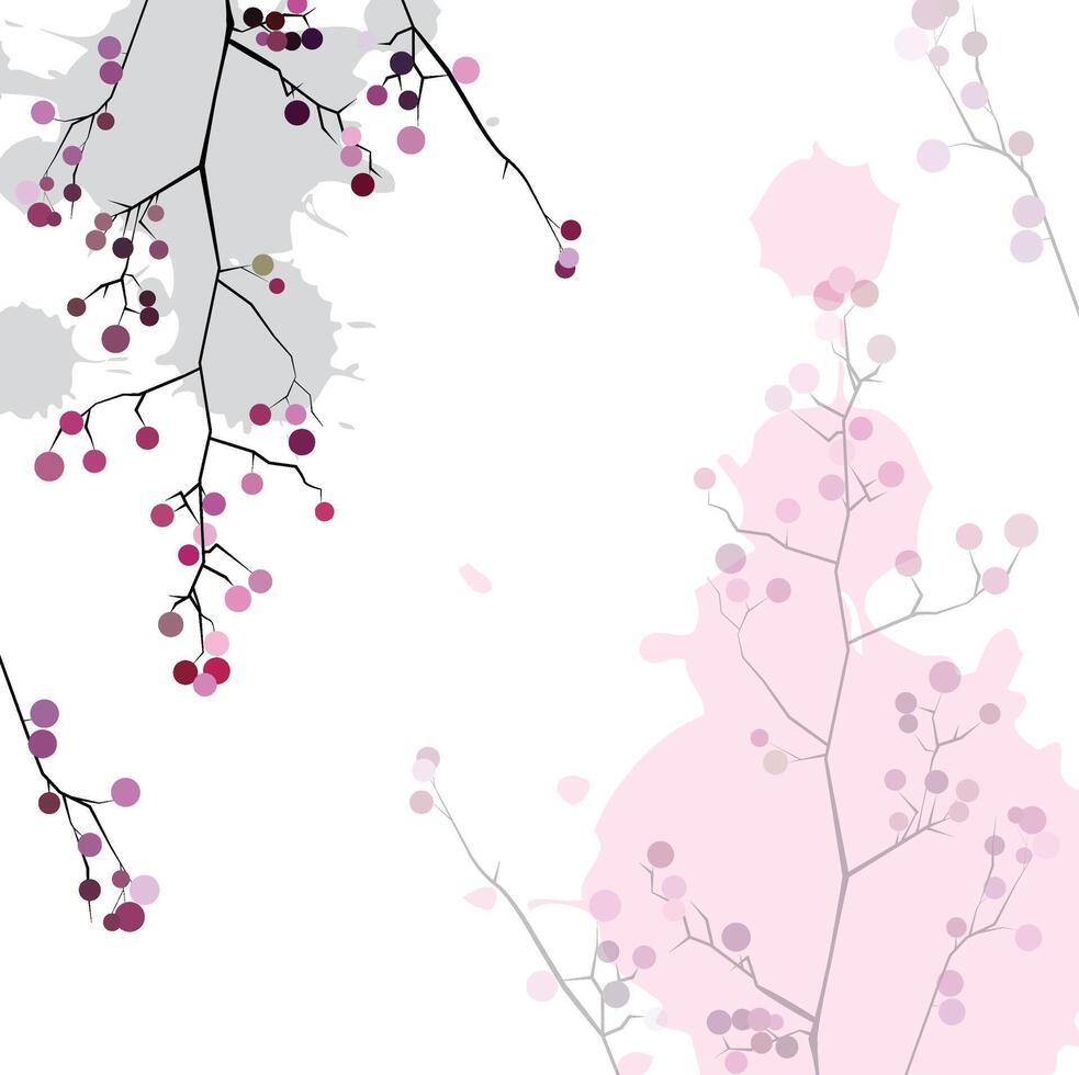 little blossoms on the tree vector