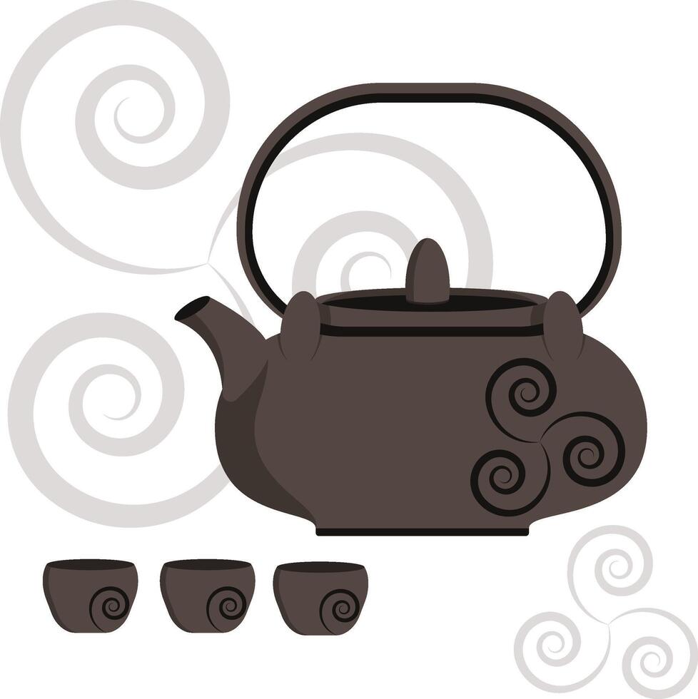 tea ceremony set vector