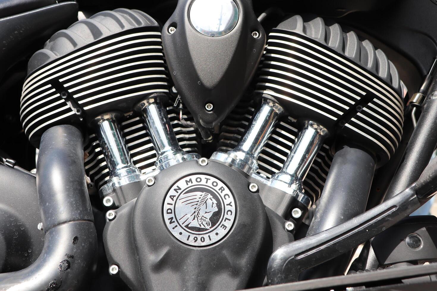 09.3.2025 Moldova Detailed CloseUp of a HighPerformance and Powerful Motorcycle Engine Demonstration photo