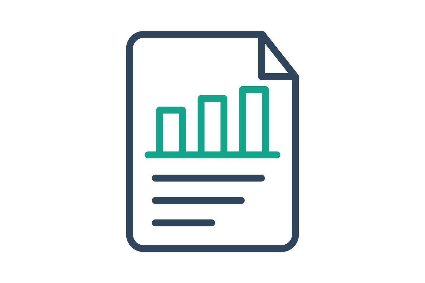 Report icon. line icon style. icon related to Assessment. business elements illustration vector