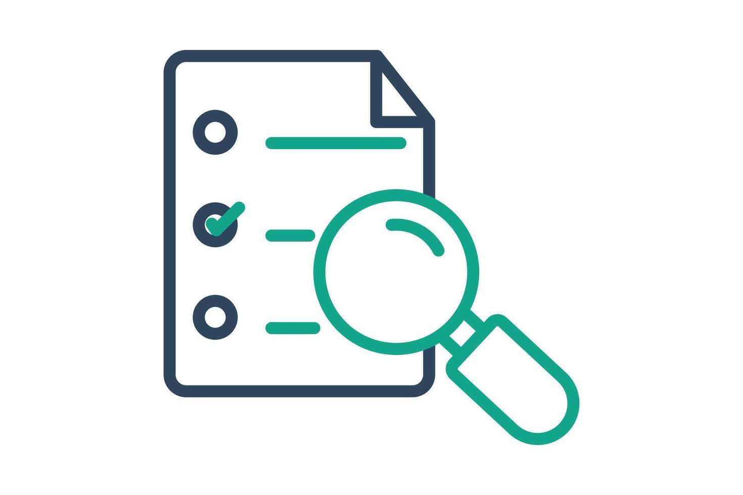 Diagnostic icon. line icon style. icon related to assessment. business elements illustration vector