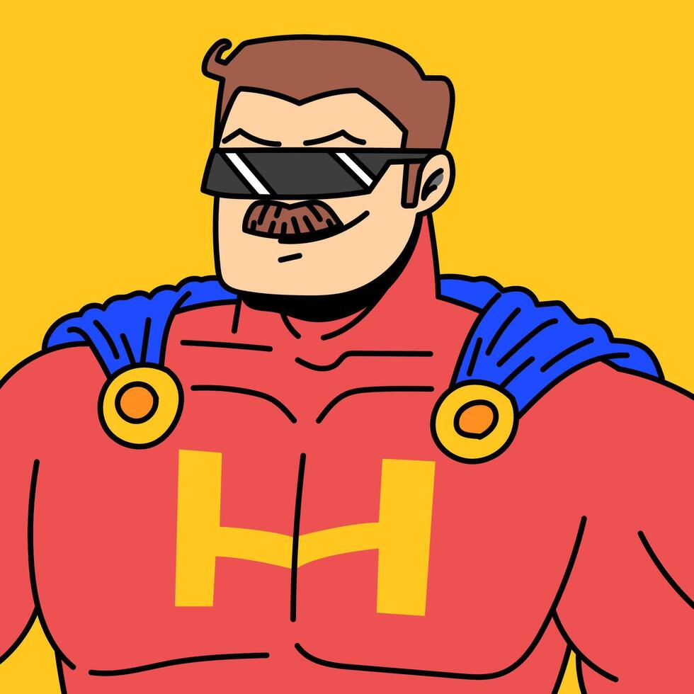 Cools Heroes Portrait vector