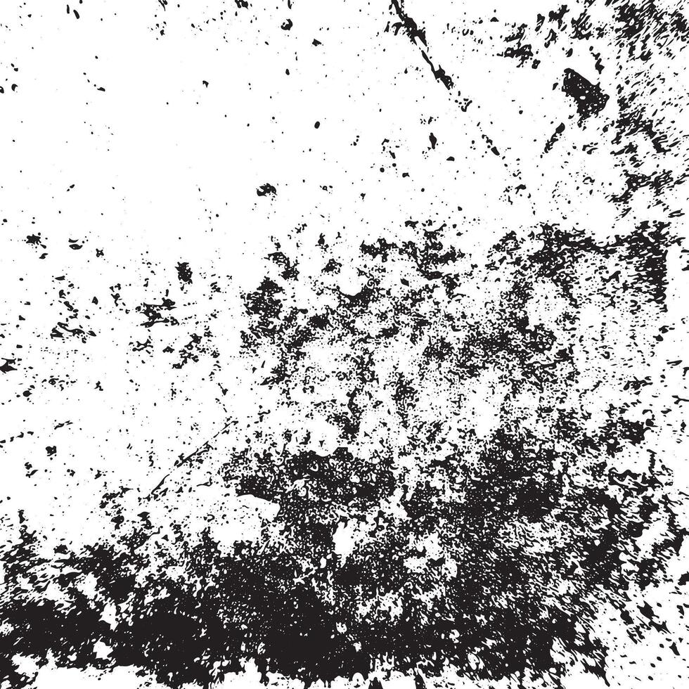 Black and white grunge texture with rough splatter and distressed noise effect, perfect for abstract backgrounds, posters, print designs, album art, and digital surfaces. vector