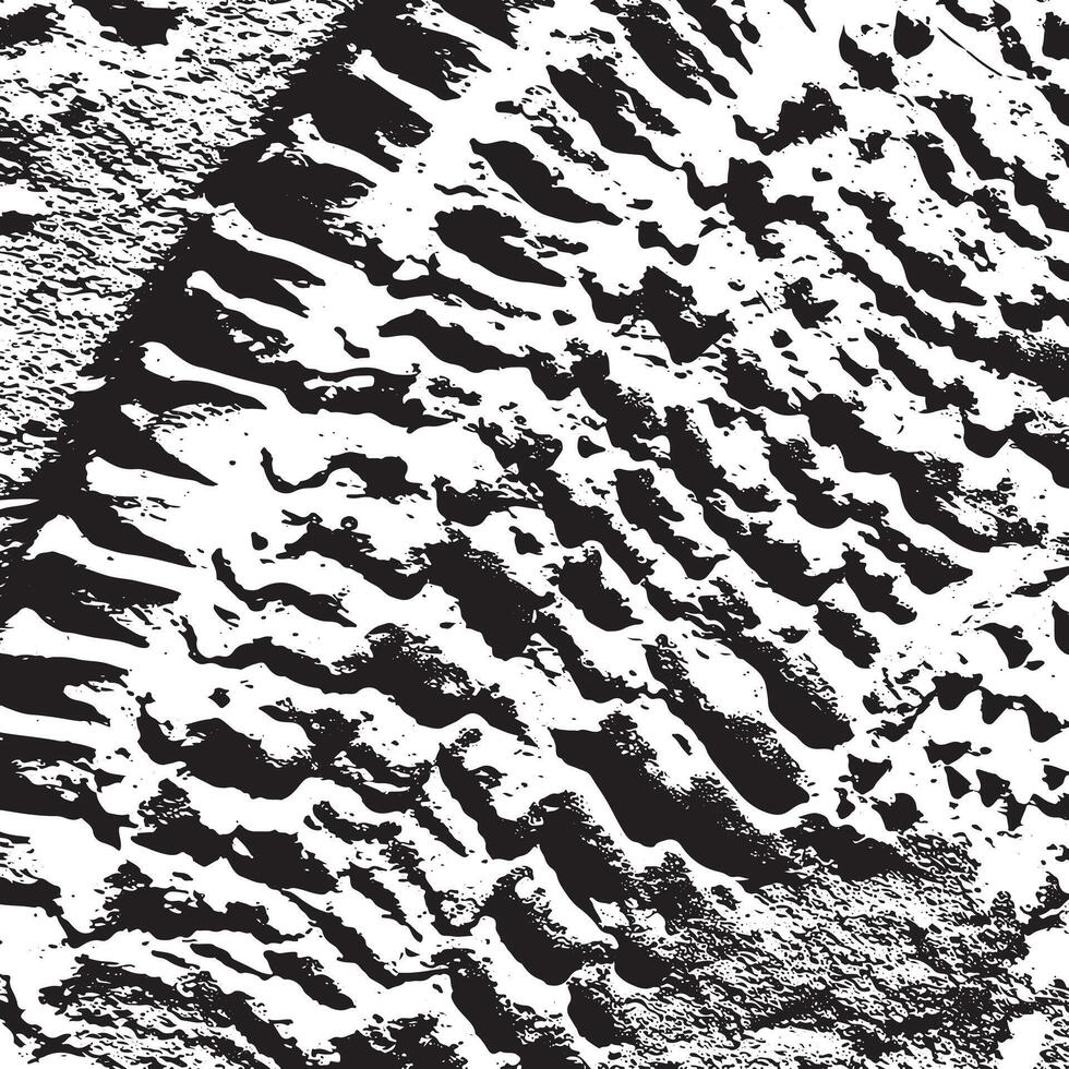 Grunge black and white tire tread texture with rough soil pattern and high contrast marks, perfect for backgrounds, posters, print, digital art, and graphic design work. vector