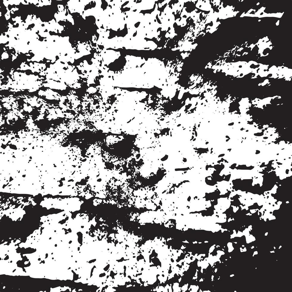 Distressed black and white grunge texture with splatter marks and rough surface ideal for backgrounds overlays print design digital art and creative visual compositions vector