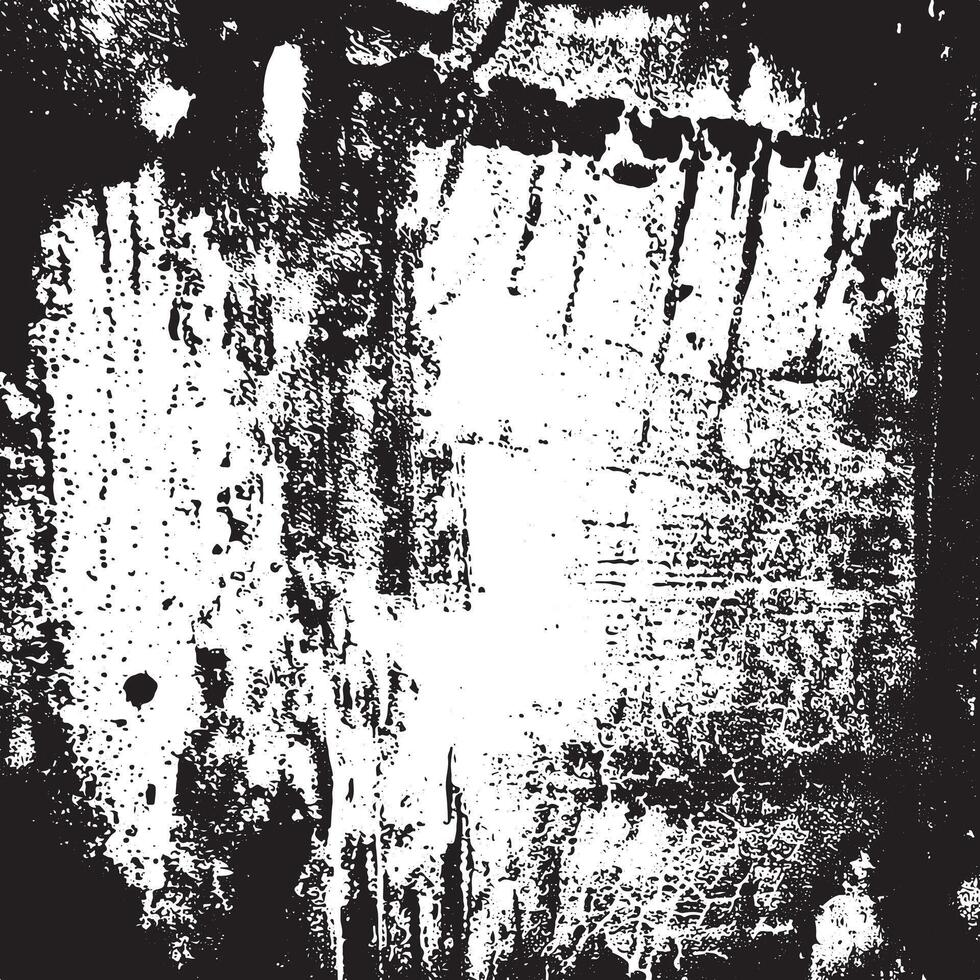 High contrast black and white grunge texture with cracked surface scratches stains and splatter ideal for backgrounds and overlays in artistic or design projects vector