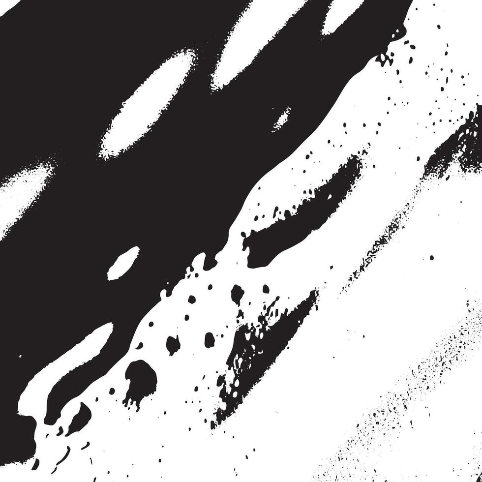 High contrast black and white abstract ink splash texture with dynamic brush strokes perfect for backgrounds, posters, digital prints, packaging, and creative design work. vector