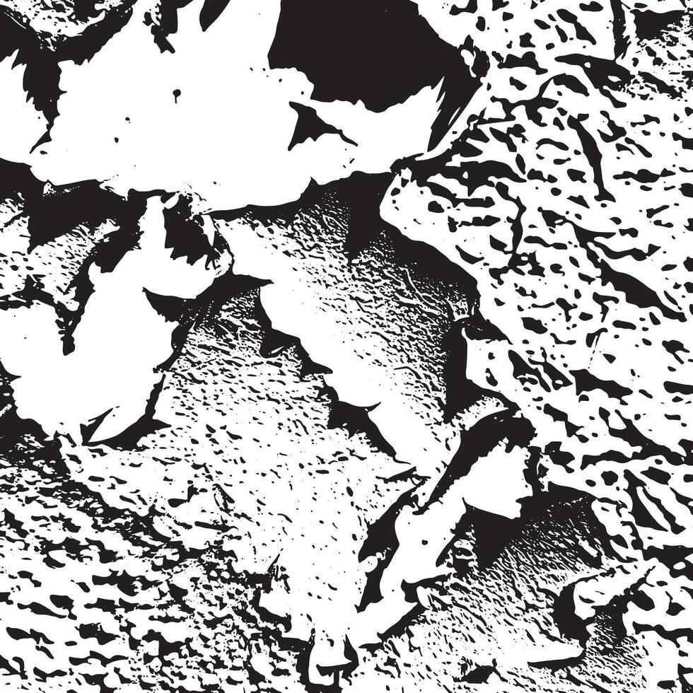Black and white grunge background texture with cracked peeling surface and rough details perfect for posters, prints, digital art, distressed designs, and creative layouts vector