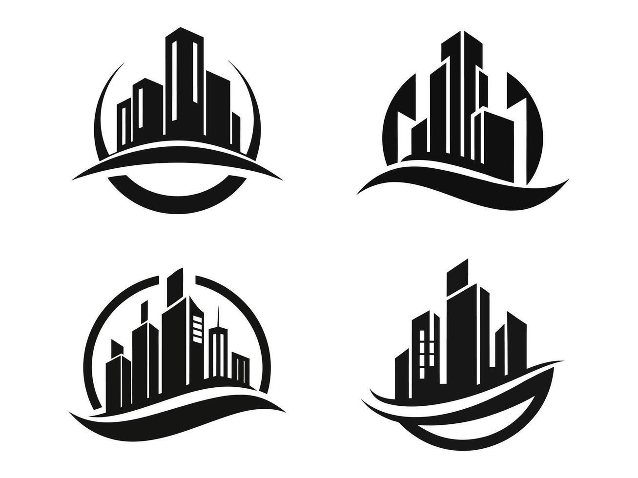 Designs Abstract Buildings vector