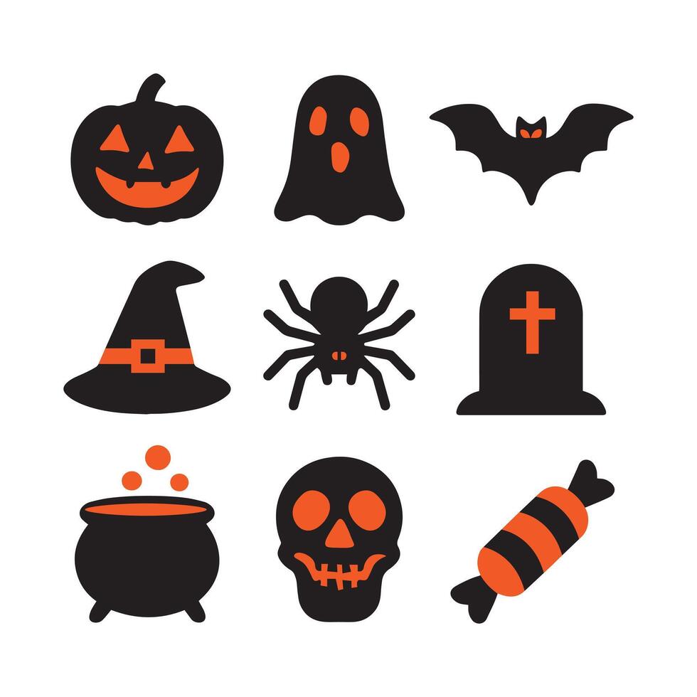 Halloween icon set vector