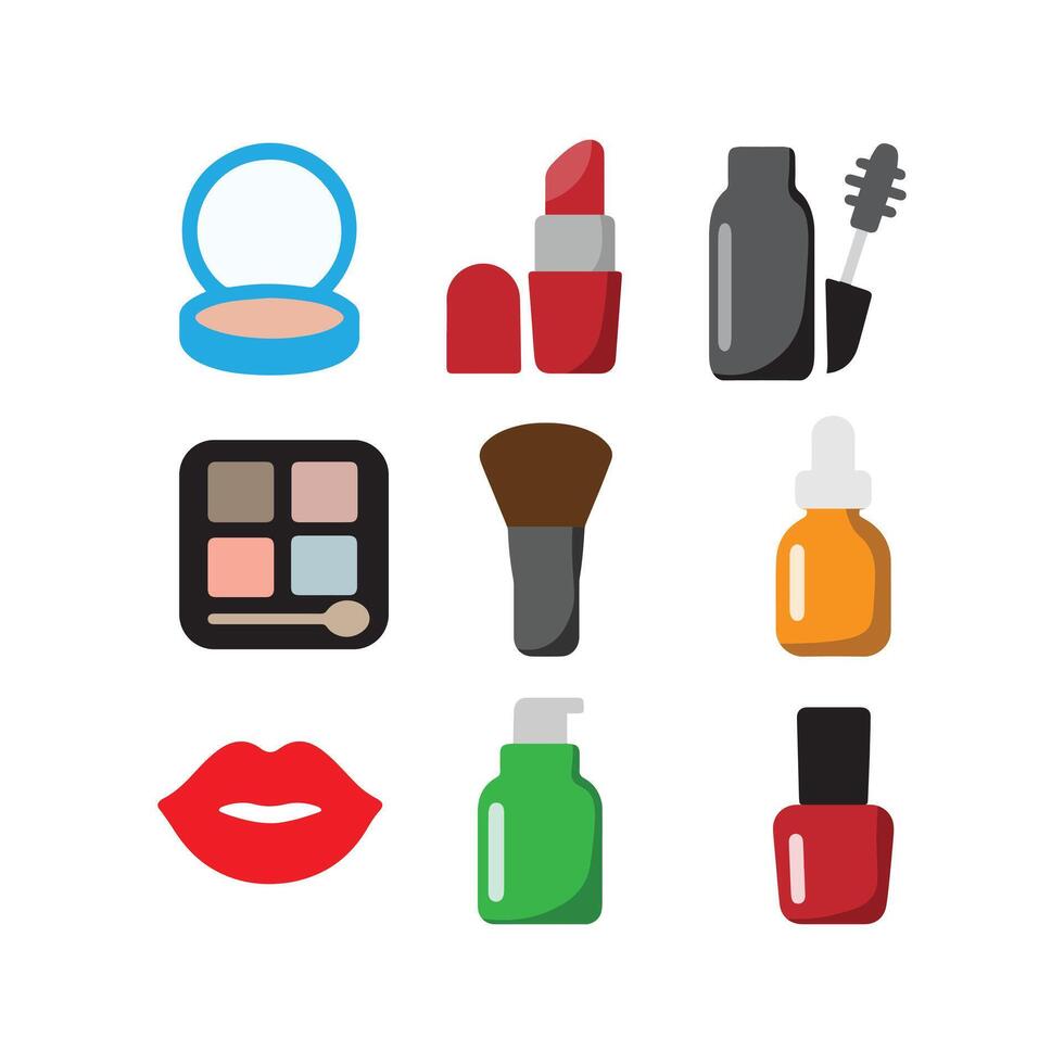 Beauty icon set vector
