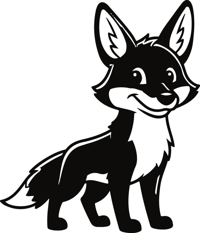 Cartoon coyote illustration vector