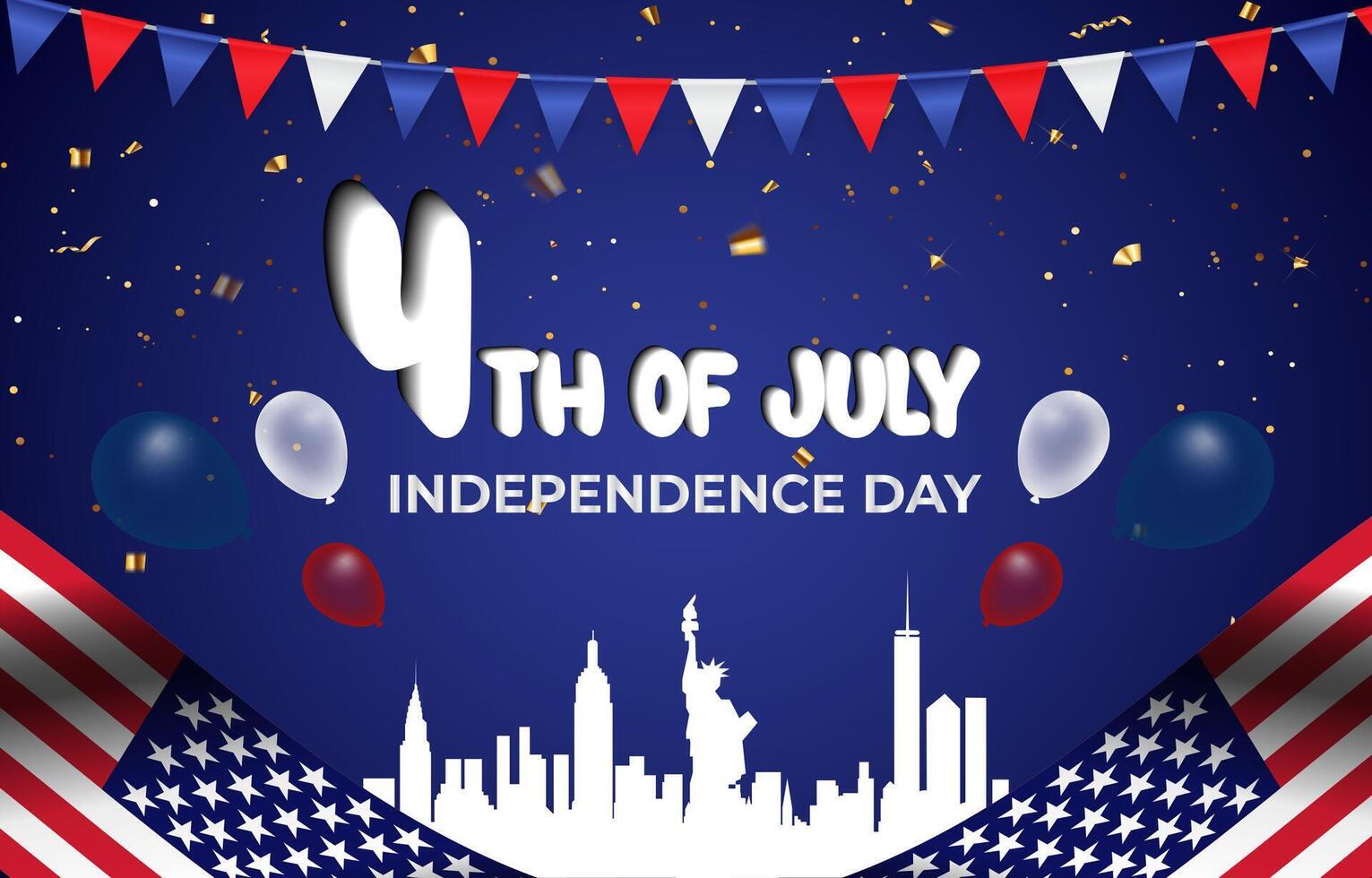 Independence Day celebration graphic design vector
