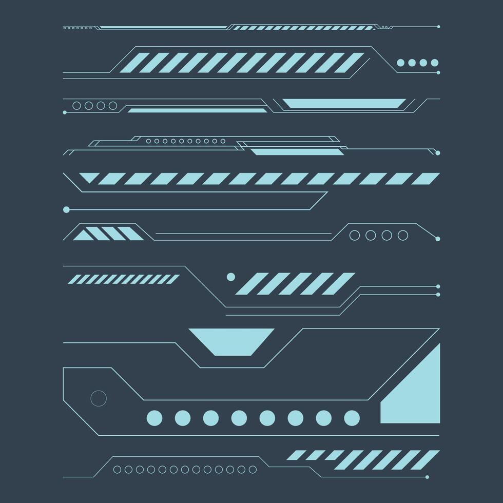 futuristic technology frame lines vector
