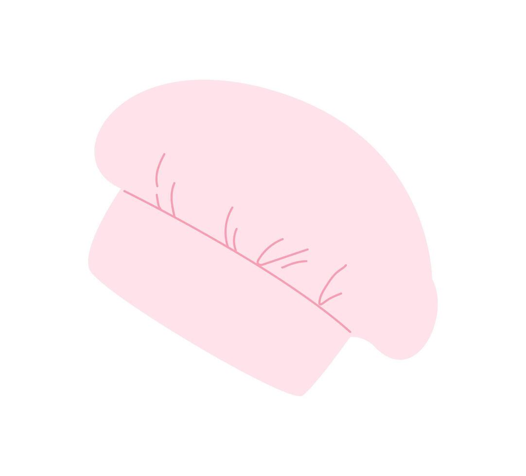 a pink chef hat on a white background vector
