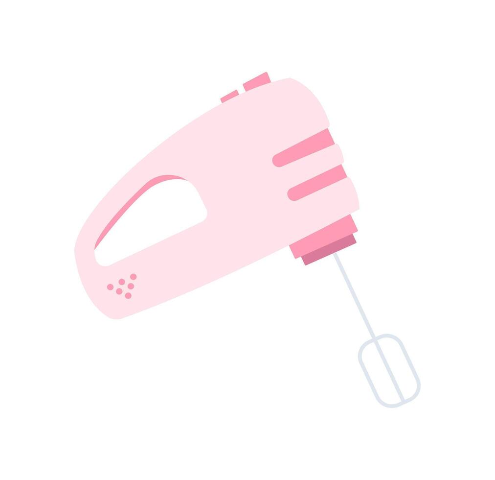 a pink mixer with a whisk on it vector