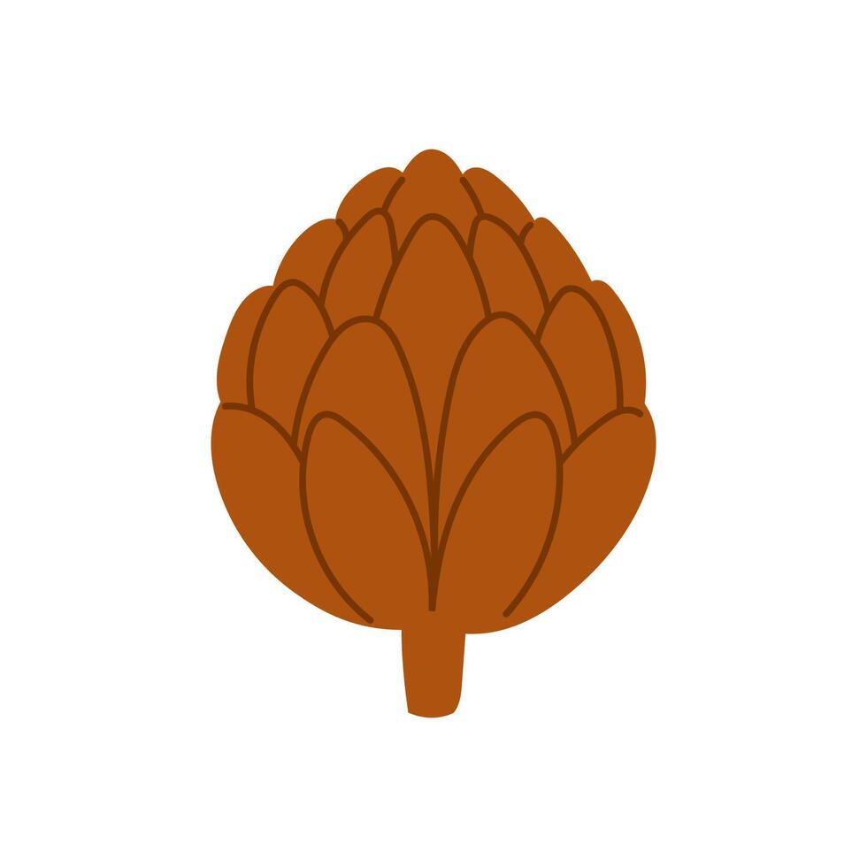 artichoke isolated icon illustration on white background vector