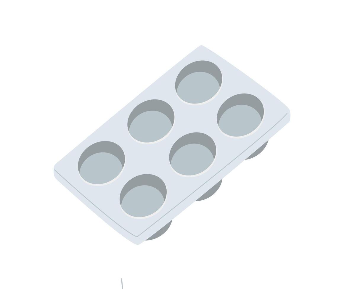 a tray with four muffin cups on it vector