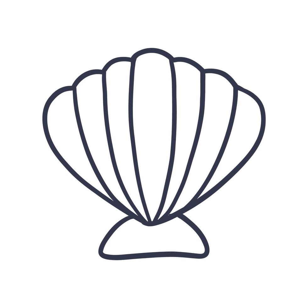 a shell icon on a white background vector