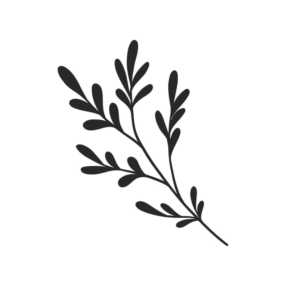 a black illustration of a branch vector