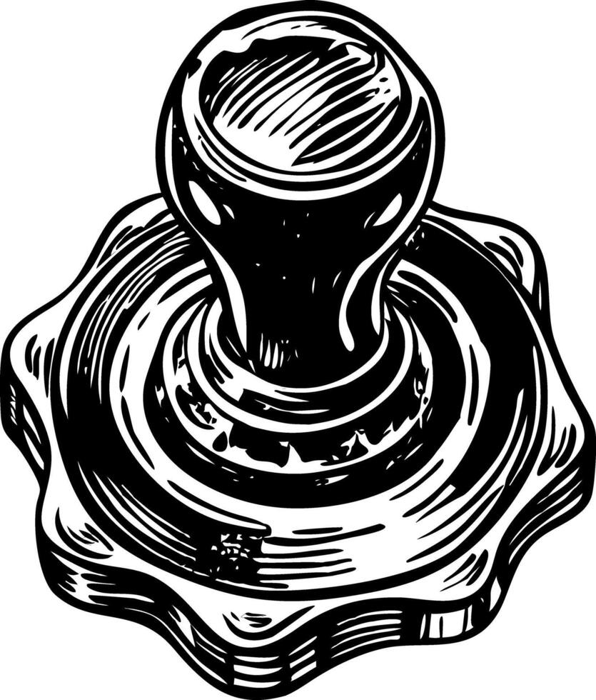 A vintage style illustration showing wax seal vector