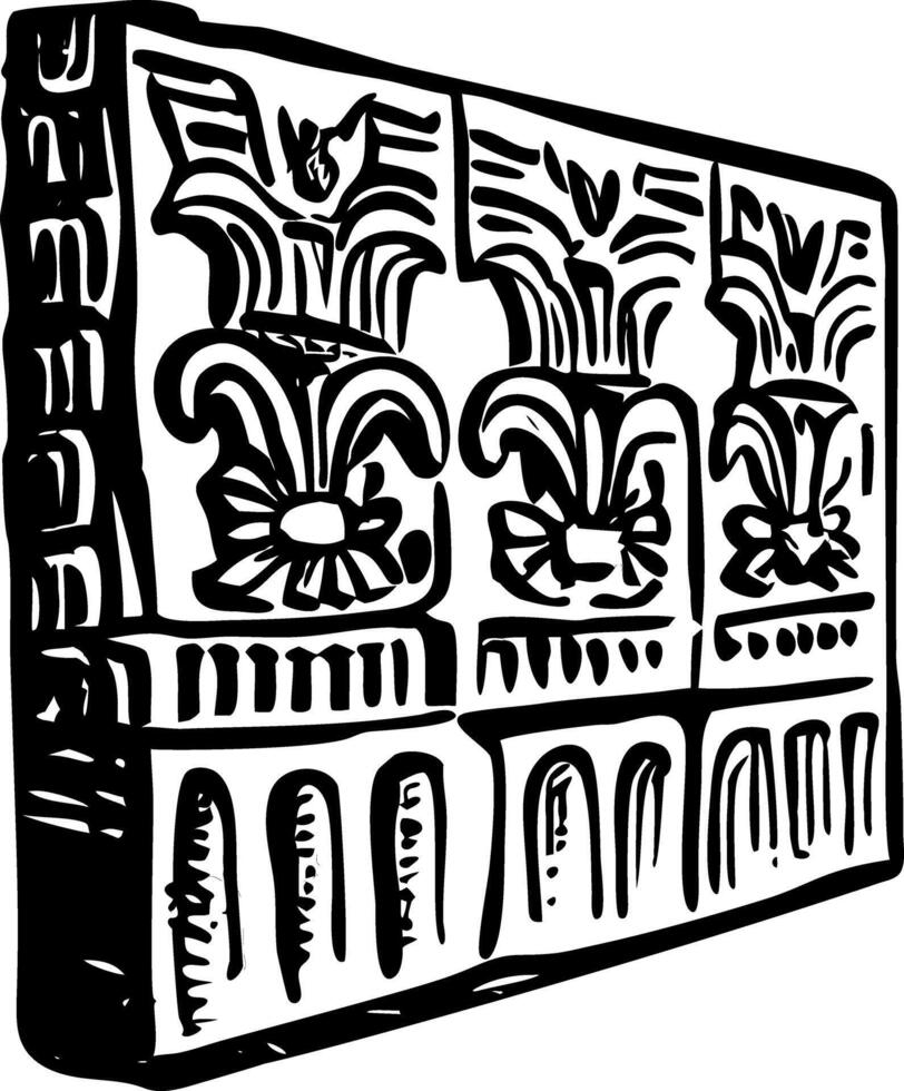 A vintage style illustration showing ancient wall vector
